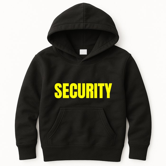 Security Front & Back Print Staff Event Uniform Bouncer Kids Hoodie