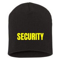Security Front & Back Print Staff Event Uniform Bouncer Short Acrylic Beanie
