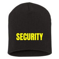 Security Front & Back Print Staff Event Uniform Bouncer Short Acrylic Beanie