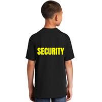Security Front & Back Print Staff Event Uniform Bouncer Kids T-Shirt