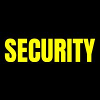 Security Front & Back Print Staff Event Uniform Bouncer Kids T-Shirt