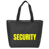 Security Front & Back Print Staff Event Uniform Bouncer Zip Tote Bag