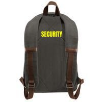 Security Front & Back Print Staff Event Uniform Bouncer Cotton Canvas Backpack