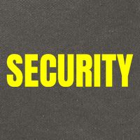 Security Front & Back Print Staff Event Uniform Bouncer Cotton Canvas Backpack