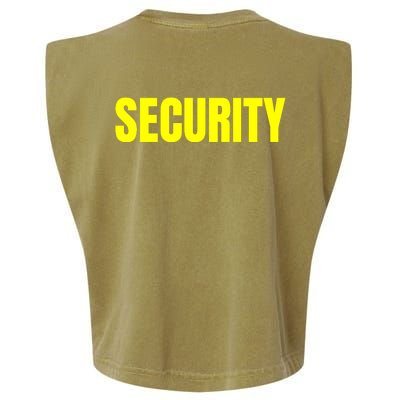 Security Front & Back Print Staff Event Uniform Bouncer Garment-Dyed Women's Muscle Tee