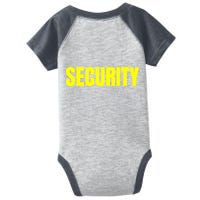 Security Front & Back Print Staff Event Uniform Bouncer Infant Baby Jersey Bodysuit