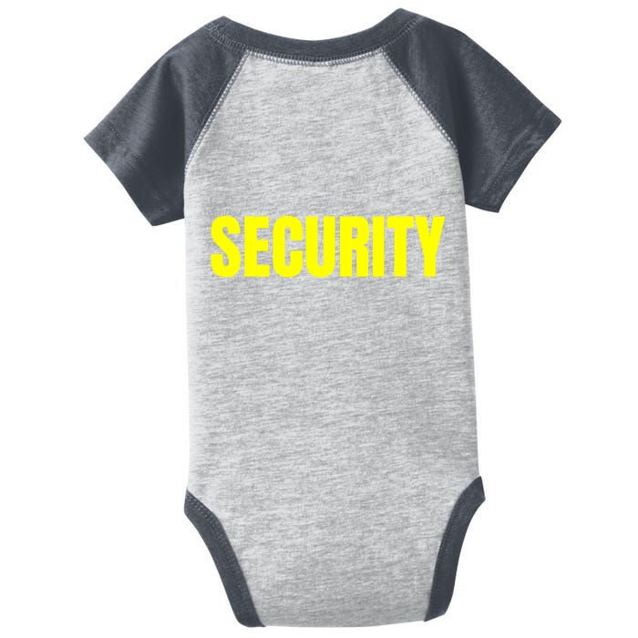 Security Front & Back Print Staff Event Uniform Bouncer Infant Baby Jersey Bodysuit