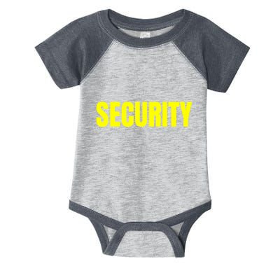 Security Front & Back Print Staff Event Uniform Bouncer Infant Baby Jersey Bodysuit