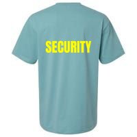 Security Front & Back Print Staff Event Uniform Bouncer Sueded Cloud Jersey T-Shirt