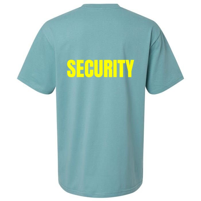Security Front & Back Print Staff Event Uniform Bouncer Sueded Cloud Jersey T-Shirt
