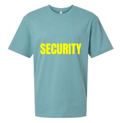 Security Front & Back Print Staff Event Uniform Bouncer Sueded Cloud Jersey T-Shirt