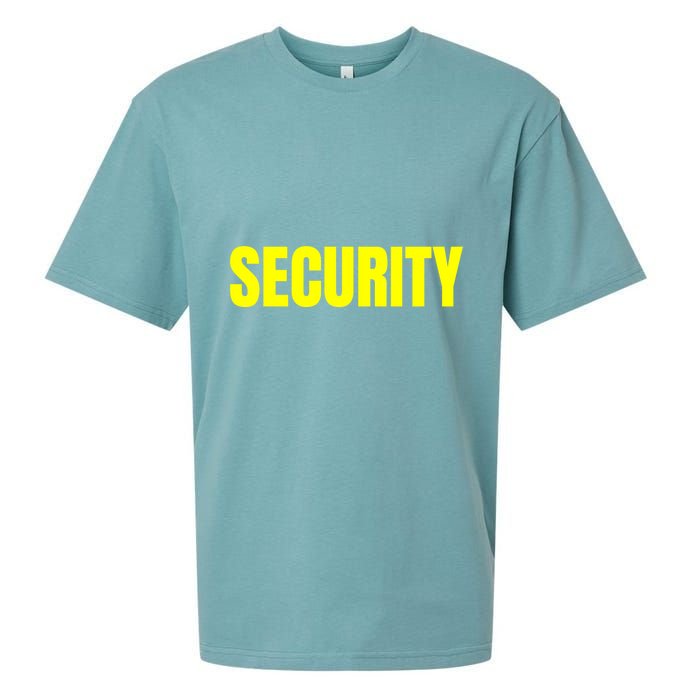 Security Front & Back Print Staff Event Uniform Bouncer Sueded Cloud Jersey T-Shirt