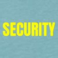 Security Front & Back Print Staff Event Uniform Bouncer Sueded Cloud Jersey T-Shirt
