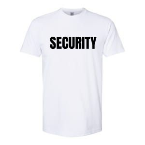 Security Front & Back Print Staff Event Uniform Bouncer Softstyle® CVC T-Shirt