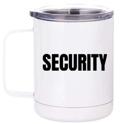 Security Front & Back Print Staff Event Uniform Bouncer 12 oz Stainless Steel Tumbler Cup