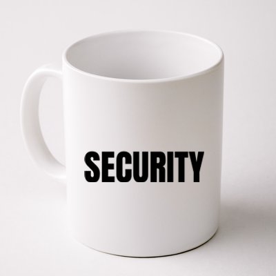 Security Front & Back Print Staff Event Uniform Bouncer Coffee Mug