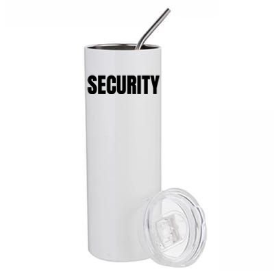 Security Front & Back Print Staff Event Uniform Bouncer Stainless Steel Tumbler