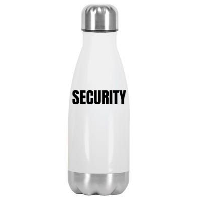 Security Front & Back Print Staff Event Uniform Bouncer Stainless Steel Insulated Water Bottle