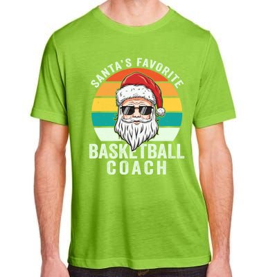 Santa's Favorite Basketball Coach Funny Christmas Basketball Gift Adult ChromaSoft Performance T-Shirt