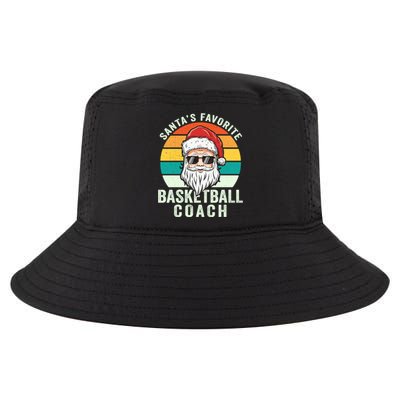 Santa's Favorite Basketball Coach Funny Christmas Basketball Gift Cool Comfort Performance Bucket Hat