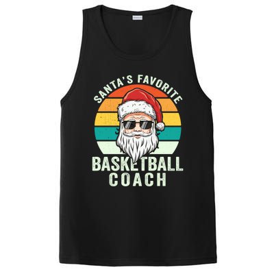 Santa's Favorite Basketball Coach Funny Christmas Basketball Gift PosiCharge Competitor Tank