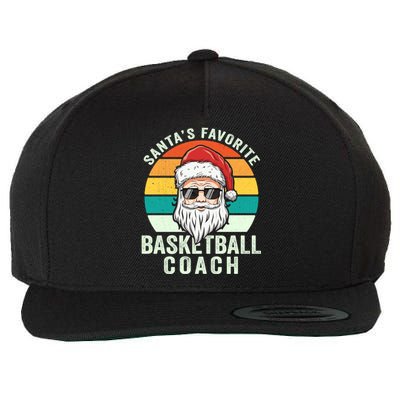 Santa's Favorite Basketball Coach Funny Christmas Basketball Gift Wool Snapback Cap