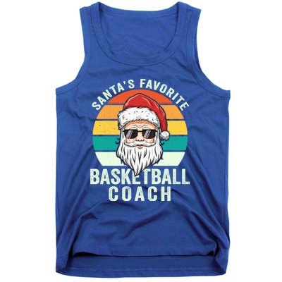 Santa's Favorite Basketball Coach Funny Christmas Basketball Gift Tank Top