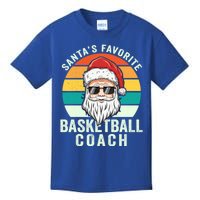 Santa's Favorite Basketball Coach Funny Christmas Basketball Gift Kids T-Shirt