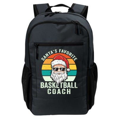 Santa's Favorite Basketball Coach Funny Christmas Basketball Gift Daily Commute Backpack