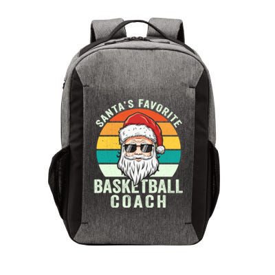 Santa's Favorite Basketball Coach Funny Christmas Basketball Gift Vector Backpack