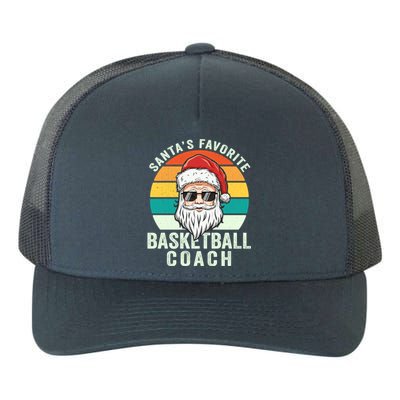 Santa's Favorite Basketball Coach Funny Christmas Basketball Gift Yupoong Adult 5-Panel Trucker Hat