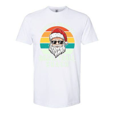 Santa's Favorite Basketball Coach Funny Christmas Basketball Gift Softstyle CVC T-Shirt