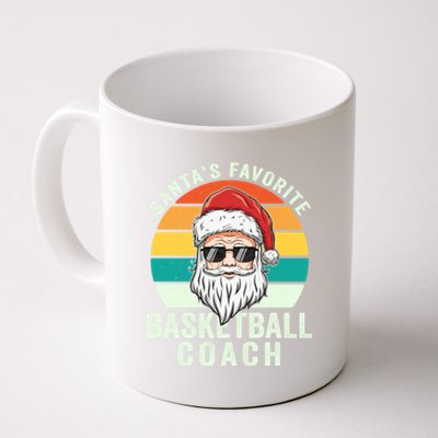 Santa's Favorite Basketball Coach Funny Christmas Basketball Gift Coffee Mug