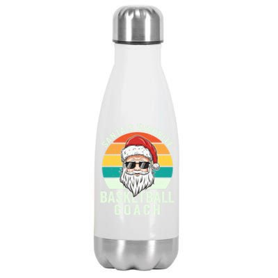 Santa's Favorite Basketball Coach Funny Christmas Basketball Gift Stainless Steel Insulated Water Bottle