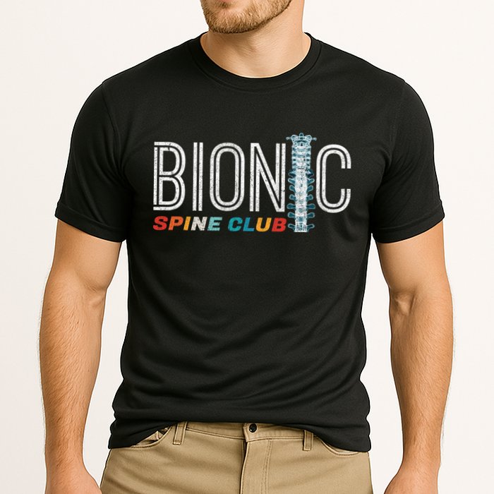 Spinal Fusion Back Spine Surgery Lumbar Recovery Cooling Performance Crew T-Shirt