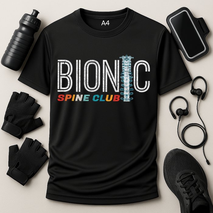 Spinal Fusion Back Spine Surgery Lumbar Recovery Cooling Performance Crew T-Shirt
