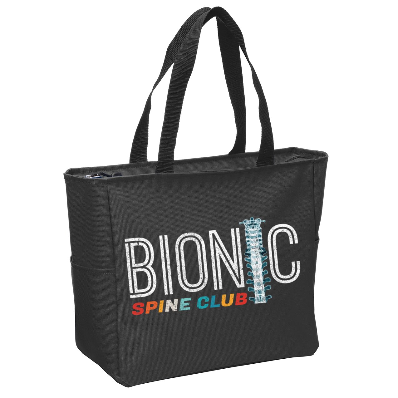 Spinal Fusion Back Spine Surgery Lumbar Recovery Zip Tote Bag