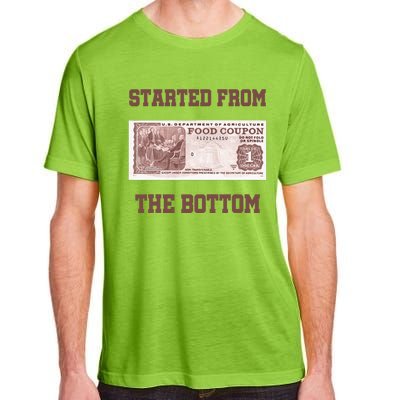 Started From Bottom Food Stamp Coupon Adult ChromaSoft Performance T-Shirt