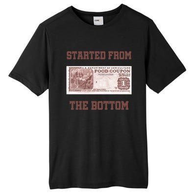 Started From Bottom Food Stamp Coupon Tall Fusion ChromaSoft Performance T-Shirt