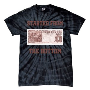 Started From Bottom Food Stamp Coupon Tie-Dye T-Shirt