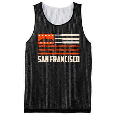 San Francisco Baseball Flag Patriotic Vintage Mesh Reversible Basketball Jersey Tank