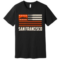 San Francisco Baseball Flag Patriotic Vintage Premium T-Shirt