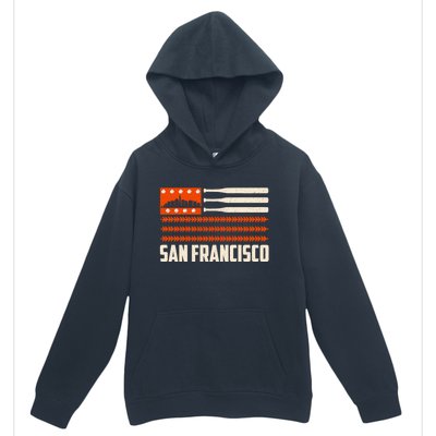 San Francisco Baseball Flag Patriotic Vintage Urban Pullover Hoodie