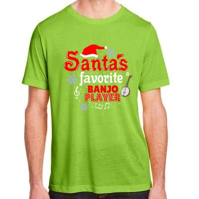 Santas Favorite Banjo Player Christmas Gift Adult ChromaSoft Performance T-Shirt