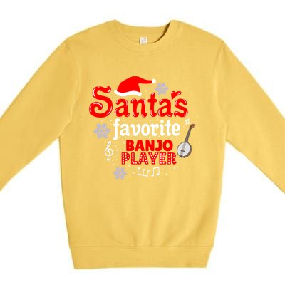 Santas Favorite Banjo Player Christmas Gift Premium Crewneck Sweatshirt