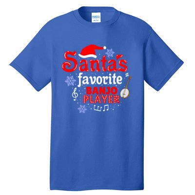 Santas Favorite Banjo Player Christmas Gift Tall T-Shirt