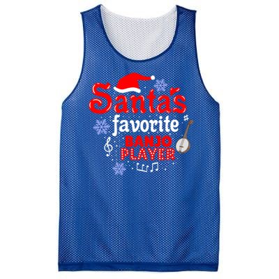 Santas Favorite Banjo Player Christmas Gift Mesh Reversible Basketball Jersey Tank