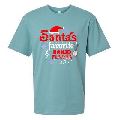 Santas Favorite Banjo Player Christmas Gift Sueded Cloud Jersey T-Shirt