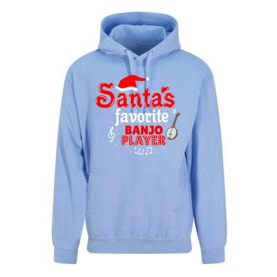 Santas Favorite Banjo Player Christmas Gift Unisex Surf Hoodie