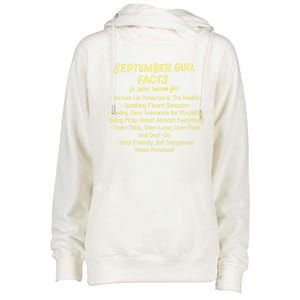 September Facts Birthday Funny Gift Born In September Virgo Gift Womens Funnel Neck Pullover Hood